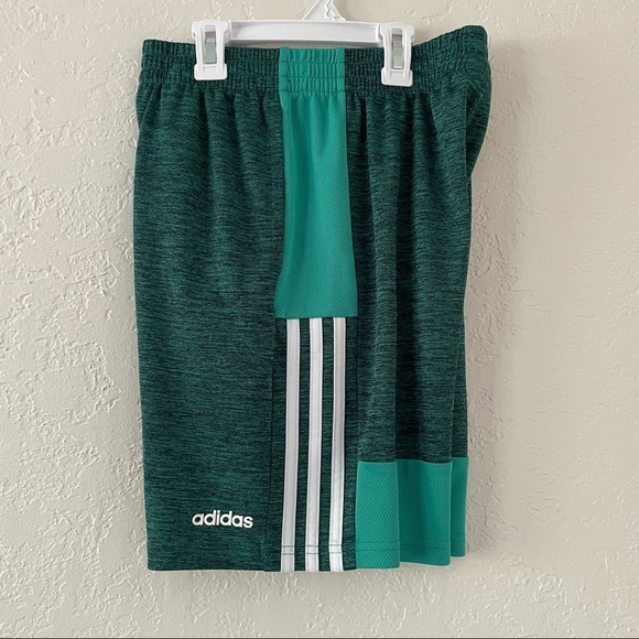 Adidas Climalite Basketball Athletic Shorts Boy's LARGE 14/16 Green‎ - Picture 3 of 10
